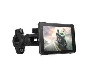 Koolenry GPS Navigation System 5 Inch Motorcycle Carplay Android Auto Voice Control IPX7 Waterproof Anti-Theft Screen Display Motor Monitor