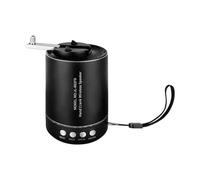 Koolenry Hand Crank Bluetooth Speaker Outdoor Hand Crank Bluetooth Speaker Portable AM/FM Emergency Radio for Outdoor Camping Black