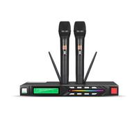 Koolenry Handheld Portable Wireless Microphone System Mic UHF Long Range Dual Antenna for Karaoke Stage Performances UK Plug