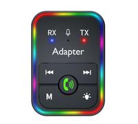 Koolenry Handsfree for Car Audio 2 in 1 Wireless Bluetooth 5.3 Receiver Transmitter Adapter 3.5mm AUX Jack Headphone Receiver