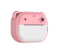 Koolenry HD Printing Camera Cartoon Mini Dual Camera One-Buttonh Printing Camera with 2 Rolls of Printing Paper B