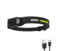 Koolenry Headlamp Rechargeable Weatherproof Headband Work Light Headlight Flashlight for Camping Fishing Hiking Gear 4 Led