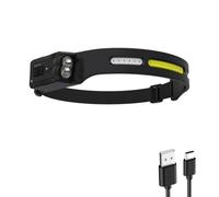 Koolenry Headlamp Rechargeable Weatherproof Headband Work Light Headlight Flashlight for Camping Fishing Hiking Gear 2 Led