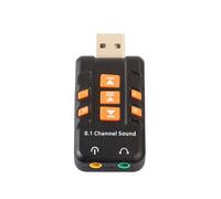 Koolenry Headphone Amplifier Songs Change Listening 3D Audio Adapter USB 2.0 8.1 Channel Audio Adapter