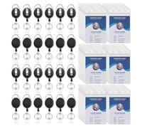 Koolenry Heavy Duty Retractable Badge Holder Reel with Belt Clip Keyring and Waterproof Vertical ID Card Holders,30 Pack