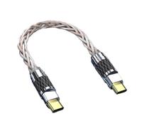 Koolenry Hifi OTG Converter Micro USB to Type-C Headphone Adapter Pure Silver Audio Amplifier Sound Card USB C Data Cable Earphone Type C to Type C