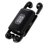 Koolenry Hifi Wireless BT Earphones 2 in 1 Dual Pair in Ear Half in Ear Painless Wearing Noise Cancellation Couple Earbuds Black