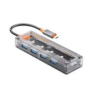 Koolenry High-Speed 5Gbps USB C Hub Docking Station 4 in 1 Type C Splitter Adapter for Laptops, PC Tablets Type C