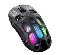 Koolenry Hollow Wireless Gaming Mouse Wireless Bluetooth Gaming Mouse Dual Mode RGB Back Light Type C Rechargeable Mice Black