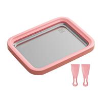 Koolenry Ice Cream Maker Frozen Yogurt Machine Stainless Steel Fried Ice Tray for Making Fruit Shakes,Smoothies