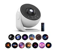 Koolenry Indoor Galaxy Projector HD Starlight Lamp with Bluetooth Speaker 13 Film Reels 360° Rotation Adjustable Focus