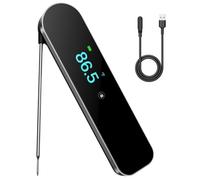 Koolenry Instant Read Meat Thermometer IP67 Waterproof 0.5s Ultra Fast Response± 0.5° F Accuracy TFT Color Screen Rechargeable
