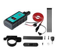 Koolenry IP66 Waterproof Motorcycle Dual USB & Type-C Charger, Fast Charging QC3.0, 12V-24V Voltmeter with On/Off Switch for Phones