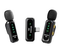 Koolenry K7 Wireless Collar Microphone Intelligent Noise Reduction Live Broadcast Mini Mic for Outdoor Live Video