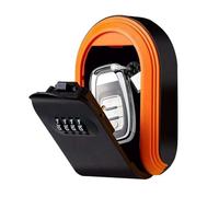 Koolenry Key Lock Box Lock Box for Keys with Code Magntic Key Lock Box with 4 Digit Combination Magntic Key Lock Box Lock Box for Keys Orange