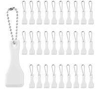 Koolenry Keyring Scratcher Tool for Labels/Film 30Pcs White Plastic Scratch Ticket Card Scraper Scrach Off for Label