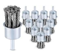 Koolenry Knot Wire Brush Sturdy Twist Wire Wheel for Drill and Die Grinders 1/4 Inch Drill Grinder Attachment