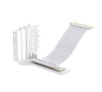 Koolenry L-Z3 GPU Vertical Mounting Bracket Kit, PCIe 4.0 X16 Riser Cable 200mm, Graphics Card Steering Mounting Bracket White