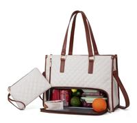 Koolenry Large Capacity Computer Handbag for Work, College Lunch Tote Bag with Insulated Lunch Compartment for Women Laptop Bag Collage