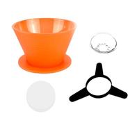 Koolenry Lazy Hand Filter Cup with Holder Pour Over Coffee Dripper Slow Brewing Evenly Drip Filter Coffee Cup C