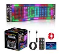 Koolenry LED DIY Matrix Pixel Panel Scrolling LED Signs 23.4''X4.7'' Flexible Custom USB 5V Bluetooth APP Control Programmble LED Sign for Car Home Office