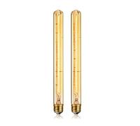 Koolenry LED Tubular Decorative Light Bulb Dimmable Virtual Filament Vintage Bulb Beautiful Tube Decor Bulb 2 Pcs