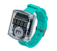 Koolenry LED Watch Electronic DIY Kit 0.28 Inch Display Time Tube CLock with Case Strap Learning Soldering Project D