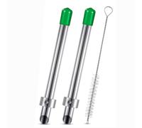 Koolenry Lemonade Cups for Plastic Lids Straw Puncher 2 Pack, Stainless Steel Hole Punching Tools