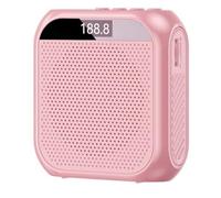 Koolenry Light Weight Design Rechargeable Battery Loudspeaker Player Clear Sound Portable for Market Vendors and Tourist Guide Pink