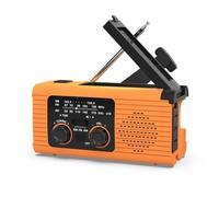 Koolenry Lighting Emergency Radio Multi-Function with AM/FM Band Hand Crank Solar Charging Disaster Prevention Orange