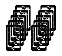 Koolenry Low Voltage Box Single Gang Wall Plate 10 Pack, Flush Low Voltage Mounting Bracket for Network, Coaxial, Speaker