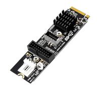 Koolenry M.2 M Key PCIe to USB 3.1 Adapter Expansion Card TYPE C+19/20PIN M.2 PCIe to USB Adapter Converter Expansion Card