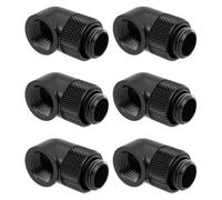 Koolenry Male to Female G1/4 Inch Thread Extender Fittings(6pcs), 90° Rotary Fit for Computer Water Cooling System Adapter Connector