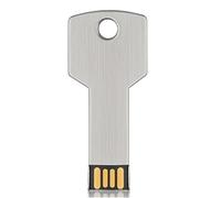Koolenry Metal Key Shape USB Flash Drive Real Capacity Storage Devices U Disk Silver USB Flash Drive