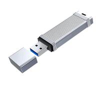 Koolenry Metal U Disk USB3.0 Flash Drive 64GB/128GB Portable External Memory Storage Device High Speed USB3.0 Pendrive for Computer 64GB