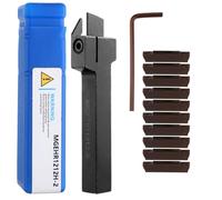 Koolenry MGEHR1212-2 12x100mm External Grooving Tool Holder Carbide Inserts Lathe Turning Parting Tool with 10PCS MGMN200 Blade
