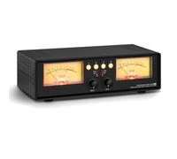 Koolenry MIC+LINE Analog Dual VU Meter Sound Level DB Panel Display 4-Way Audio Splitter Switcher Box Music Spectrum Visualizer