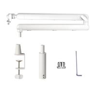 Koolenry Mic Microphone Stand Desk Adjustable with Extended Riser and Heavy Duty Boom Arm Bear Featuring Desk Mount Clamp