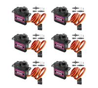 Koolenry Micro-Type Servo Motor Kit 6 Pcs -Servo Metal Gear Micro-Type Servo for RC Helicopter/Car/Boat