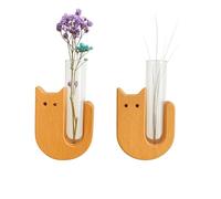 Koolenry Mini for Fridge Magnets 2pcs-Cute Tiny Cat Whisker Vase Holders Small Vase Magnets Great for Fresh Flowers