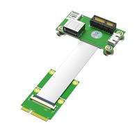 Koolenry Mini PCIE to PCI-E Express 1X+ USB Riser Card with Shielded Aluminum Foil FPC Cable