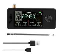 Koolenry Mini Pocket Radio Supports 0.5-108MHz LSB/USB/AM/FM Full Band HF/SW/MW/VHF with Built-in Antenna Signal Receiver Black