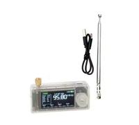 Koolenry Mini SI4732 Full Band LSB HF SW MW VHF AM FM USB Portable Pocket Radio Transparent Case