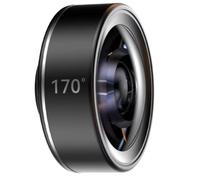 Koolenry Mobile Phone External Lens 170 Full Screen Fisheye Lens Full Screen Distortion-Free Fisheye Phone Lens