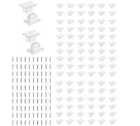 Koolenry Mounting Clips 100 PCS LED Strip Rope Light Clips Neon Light Mounting Brackets with Screws for 5-6mm Wide Lights