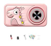Koolenry MP3 Video Recording 1080P HD Camera for Toddler 2.4" Screen Autofocus Cute Cartoon Style Selfie Camera for Xmas Gift Birthday Pink