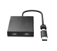 Koolenry MST Adapter 4K 60Hz USB-A USB-C to Dual-Port -Compatible Computer Office Docking Station