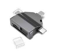 Koolenry Multifunction 7 in 1 Card Reader USB 2.0 Type C to SD Adapter USB Flash Reader for PC Laptop Accessories Black