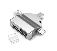 Koolenry Multifunction 7 in 1 Card Reader USB 2.0 Type C to SD Adapter USB Flash Reader for PC Laptop Accessories Grey