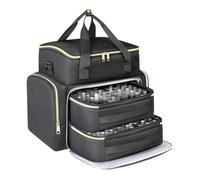 Koolenry Nail Polish Organizer Case UV Lamp- Backpack Design Holds 96 to 100+ Bottles(15ml/0.5 Fl Oz) Storage